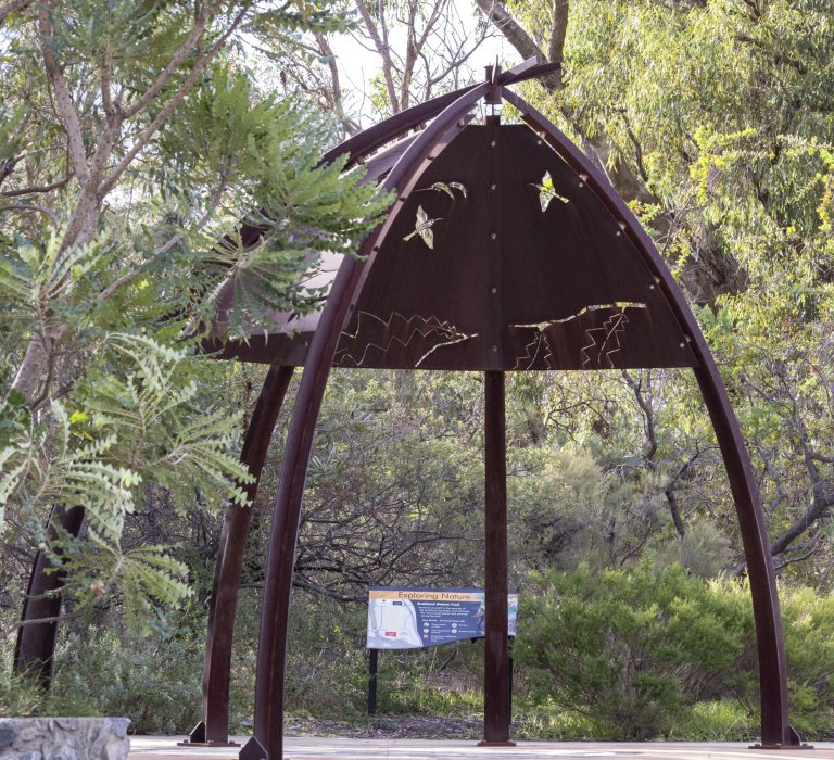 Artitecture design on nature trail walk at Kings Park